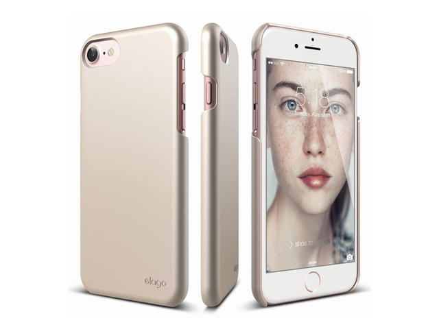 Калъфи Elago S7 Slim Fit 2 Case + HD Clear Film за iPhone 7/ iPhone 8, златисто