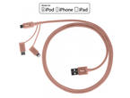 Кабели и Адаптери Torrii KeVable 3-in-1 Universal USB Cable (1m) Rose Gold