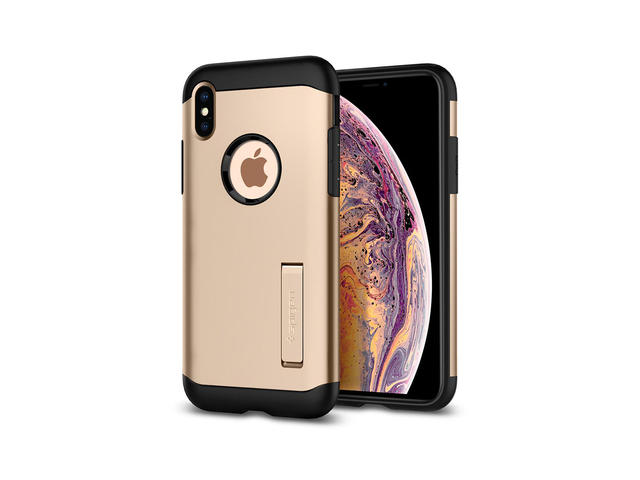 Калъфи Spigen Slim Armor калъф за iPhone Xs Max, златист