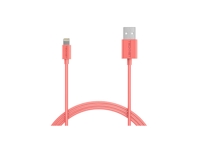 Кабели и Адаптери TeckNet P101 Apple MFi Certified Lightning to USB, розов