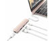 Кабели и Адаптери Satechi USB-C Multiport Adapter, в розово-златисто