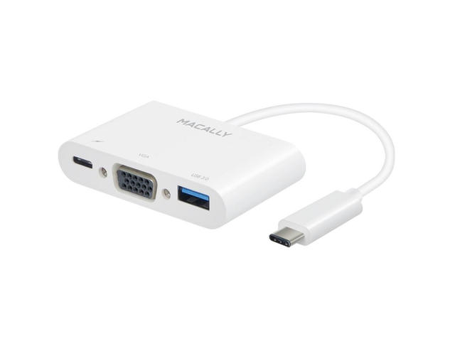 Кабели и Адаптери Macally USB-C to VGA Multiport Adapter