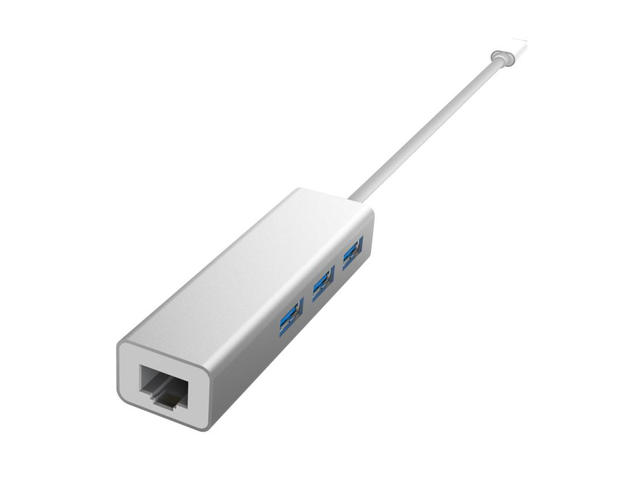 Кабели и Адаптери Devia Leopard USB-C Hub USB 3.0 with Ethernet Adapter