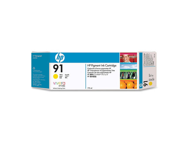 Консумативи Оригинален HP 91 775-ml Pigment Yellow Ink Cartridge
