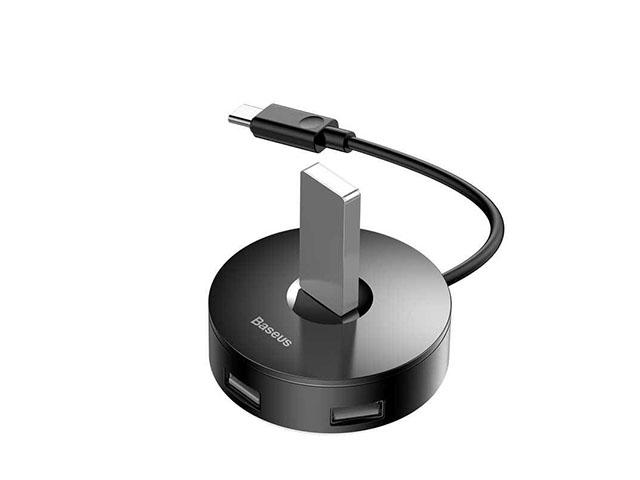 Кабели и Адаптери Baseus USB-C Round Box Hub Adapter,  black