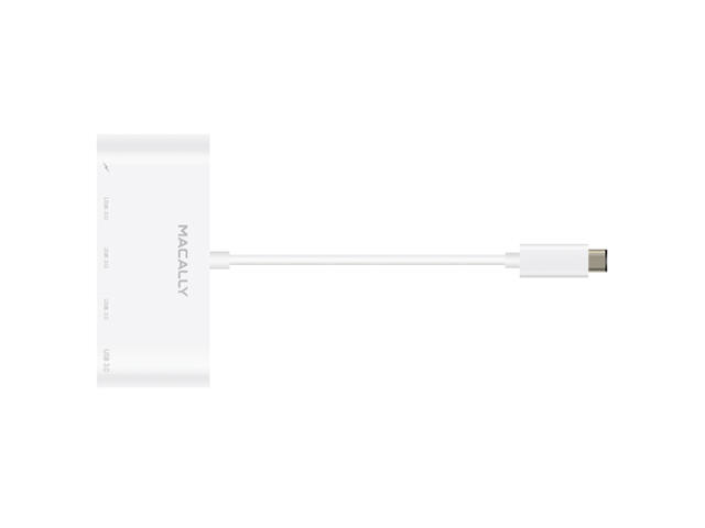 Кабели и Адаптери Macally 3.1 USB-C to 4 port USB-A and 1xUSB-C Hub