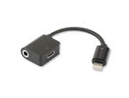 Кабели и Адаптери 4smarts Lightning to Lightning & 3.5mm Audio Splitter SoundSplit