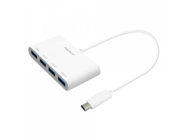Кабели и Адаптери Macally USB-C to USB-A Hub