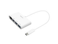Кабели и Адаптери Macally 3.1 USB-C to USB-A Hub & Ethernet