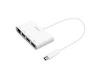 Кабели и Адаптери Macally 3.1 USB-C to USB-A Hub & Ethernet