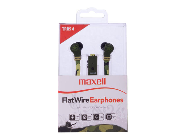 Слушалки Maxell Flat Wire, Camo