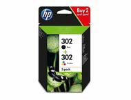 Консумативи Оригинален HP 302 2-pack Black/Tri-color