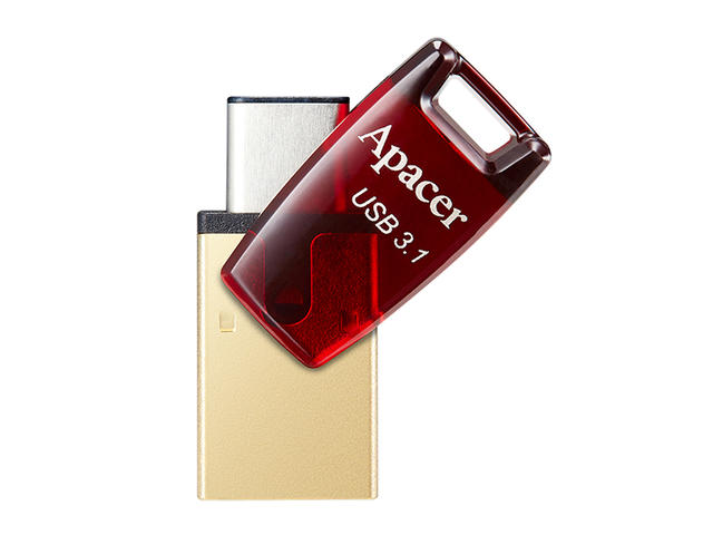 USB памети 32GB Apacer AH180 Red - USB 3.1/Type-C