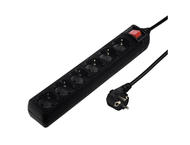 Разклонители Hama разклонител, 6 гнезда, черен