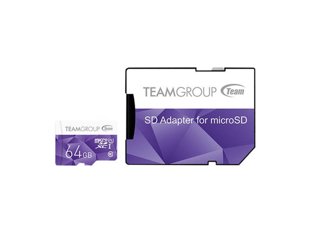 Карти памет 64GB Team Group Color microSDXC , UHS-I Class 10 + SD адаптер