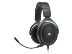 Слушалки Corsair HS50, в черно и зелено