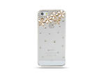Калъфи Калъф Wikky Golden Flowers за iPhone 5, с детайли в бяло