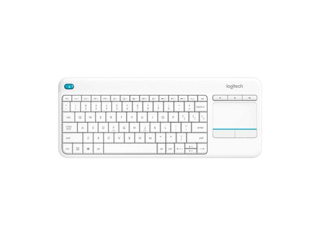 Клавиатури Logitech Wireless Touch Keyboard K400 Plus, в бяло