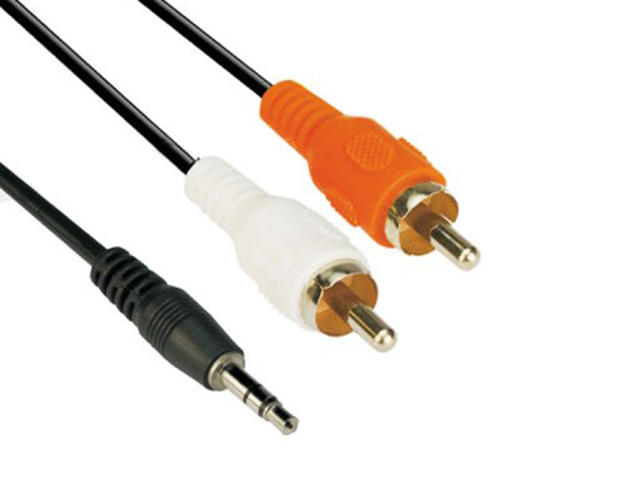 Кабели и Адаптери VCom Аудио Кабел 3.5mm Stereo М / RCA 2x M