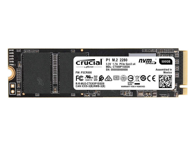 SSD 500GB Crucial P1 M.2 NVMe