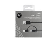 Кабели и Адаптери Goji 2-in-1 microUSB to USB-C Cable