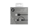 Кабели и Адаптери Goji 2-in-1 microUSB to USB-C Cable