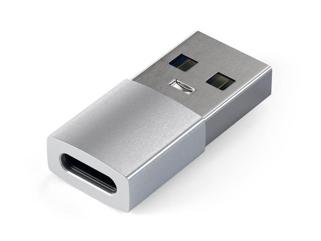 Кабели и Адаптери Satechi USB Male To USB-C Female Adapter Silver