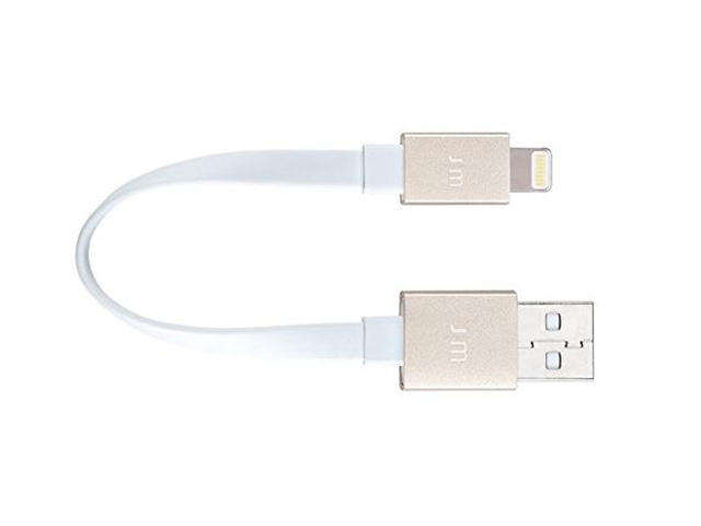 Кабели и Адаптери Just Mobile AluCable Flat Mini Lightning cable 10cm Gold