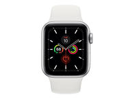 Смарт часовници Apple Watch S5 GPS 44mm Silver Aluminium Case with White Sport Band