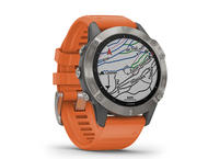 Смарт часовници Garmin Fenix 6 Sapphire Titanium with Ember Orange Band