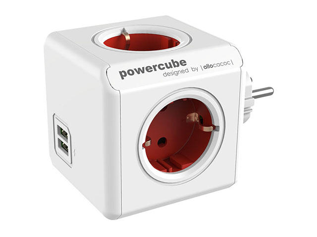 Разклонители Allocacoc POWER CUBE 1202RD 4outlets/USB
