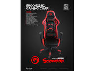 Геймърски столове Marvo CH-106-BK, в черно-червено