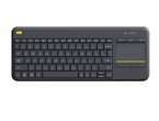 Клавиатури Logitech Wireless Touch Keyboard K400 Plus, в черно