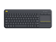Клавиатури Logitech Wireless Touch Keyboard K400 Plus, в черно