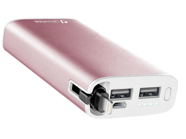 Външни батерии Cellularline Unique Design за Apple устройства, 6700mAh, розова