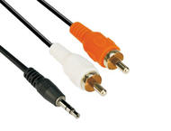 Кабели и Адаптери VCom Аудио Кабел 3.5mm Stereo М / RCA 2x M - CV212-1.8m