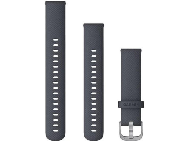 Каишки Garmin гранитно синьо със сребристо 18мм