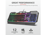 Клавиатури Trust GXT 856 Torac Illuminated Gaming Keyboard