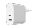 Зарядни устройства Belkin 27W + 12W USB-C/A Dual Home Charger, Silver