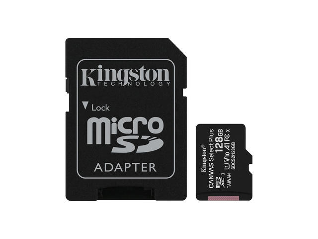 Карти памет 128GB Kingston Canvas Select Plus microSD