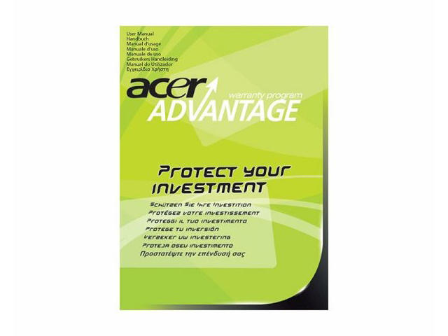 Гаранции Удължаване на гаранцията от 1 на 3 години на лаптоп Acer серии Aspire, Nitro, Swift, Switch, Spin, TravelMate серия