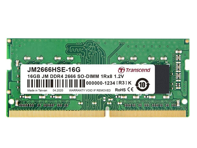 Оперативна памет 16GB DDR4 2666MHz Transcend SO-DIMM CL19 (JetRam)