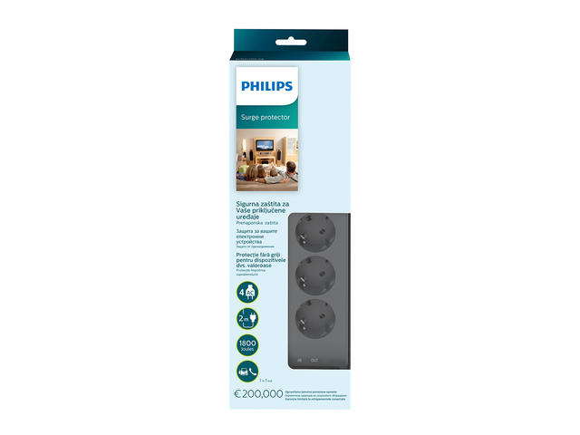Разклонители Philips Surge protector phone/fax protection