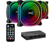 Вентилатори AeroCool Astro 12 Pro ARGB Fan Pack 3in1, ARGB HUB, Remote