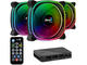 Вентилатори AeroCool Astro 12 Pro ARGB Fan Pack 3in1, ARGB HUB, Remote