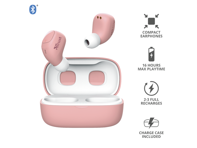 Слушалки Trust Nika Compact Pink