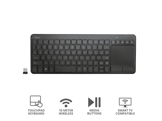Клавиатури TRUST Vaia Wireless Touchpad Keyboard