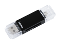 Джаджи Hama "Basic" USB 2.0 OTG Cardreader, SD/microSD, black 
