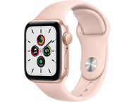 Смарт часовници Apple Watch SE GPS, 40mm Gold Aluminium Case with Pink Sand Sport Band - Regular