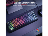 Клавиатури TRUST Ziva Gaming Rainbow LED Keyboard